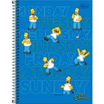 Caderno Universitário Espiral Tilibra Simpsons 1 Matéria Capa Dura 80