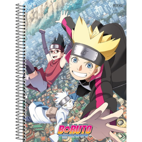 Caderno brochurão capa dura universitário 1x1 80 folhas Boruto - Capa 1 -  São Domingos - Lepok