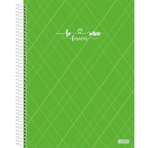 Caderno Universitário São Domingos Capa Dura Be Mine 5 Matérias 80 Fol