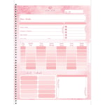 Caderno Universitário São Domingos Capa Dura Rosa 1 Matéria 80FL
