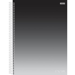 Caderno Universitário São Domingos Colors Preto 10 Matérias 200 Folhas