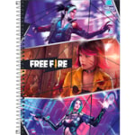 Caderno Universitário Tilibra 1 Matéria Free Fire 80 Folhas