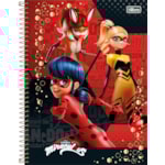 Caderno Universitário Tilibra 1 Matéria Miraculous Ladybug 96 Folhas