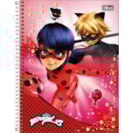 Caderno Universitário Tilibra 1 Matéria Miraculous Ladybug 96 Folhas