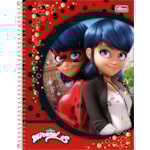 Caderno Universitário Tilibra 1 Matéria Miraculous Ladybug 96 Folhas