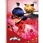 Caderno Universitário Tilibra 10 Matérias Miraculous Ladybug 200 Folha