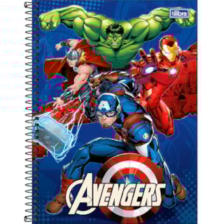 Caderno Universitário Tilibra Avengers 10 Matérias Espiral Capa Dura 1