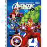Caderno Universitário Tilibra Avengers 10M Espiral Capa Dura 160FL