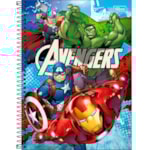 Caderno Universitário Tilibra Avengers 10M Espiral Capa Dura 160FL
