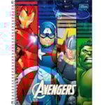 Caderno Universitário Tilibra Avengers 10M Espiral Capa Dura 160FL