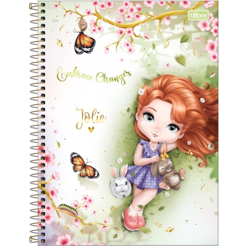 Caderno Universitário Tilibra Capa Dura 16 Matérias Jolie 320 Folhas