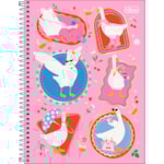 Caderno Universitário Tilibra Cindy 10 Matérias Espiral Capa Dura 160F