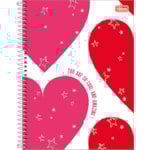 Caderno Universitário Tilibra Espiral Capa Dura Love Pink 96FL
