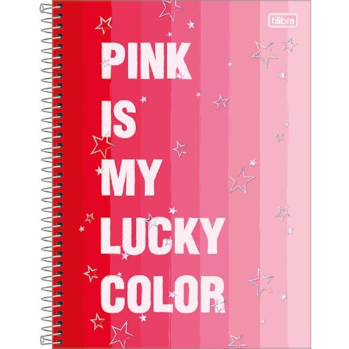 Caderno Universitário Tilibra Espiral Capa Dura Love Pink 96FL