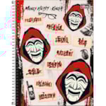 Caderno Universitário Tilibra Espiral La Casa De Papel Coreia 1 Matéri