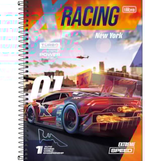 Caderno Universitário Tilibra XRacing 1 Matéria 80 Folhas