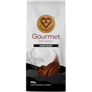 Caf? 3 Cora??es Gourmet Dark Roast Almofada 250g