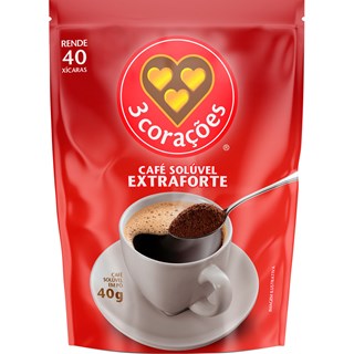 Café 3 Corações Solúvel Extra Forte Sachê 40g