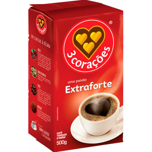 Café 3 Corações Vácuo Extra Forte 500g