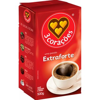 Café 3 Corações Vácuo Extra Forte 500g