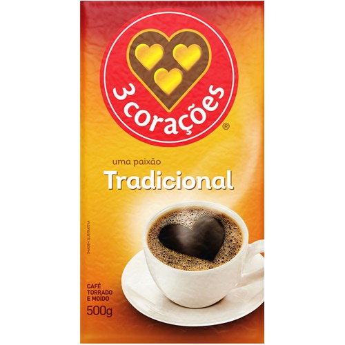 Café 3 Corações Vácuo Tradicional 500g