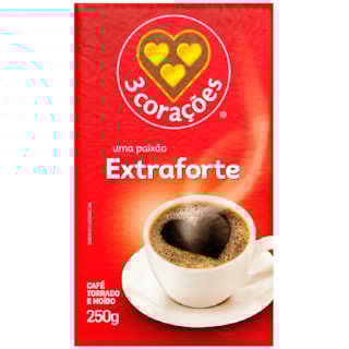 Café Extra Forte 3 Corações a Vácuo 250g