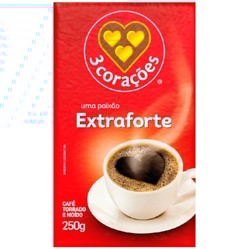 Café Extra Forte 3 Corações a Vácuo 250g