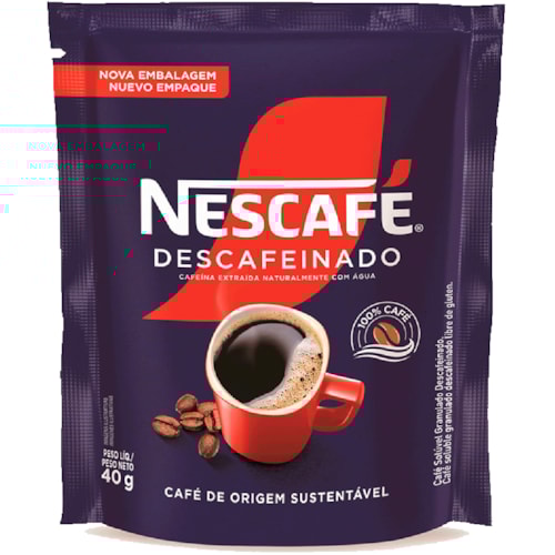 Café Solúvel Nescafé Descafeinado Sachet 40g