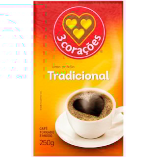 Café Tradicional 3 Corações a Vácuo 250g