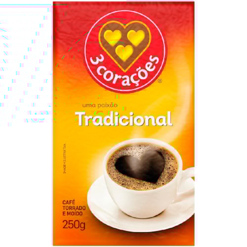 Café Tradicional 3 Corações a Vácuo 250g