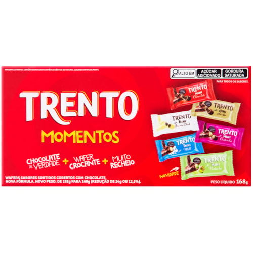 Caixa de Bombom Trento Momentos Sortido 168g