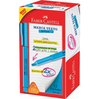 Caneta Destaca Texto Faber-Castell Azul