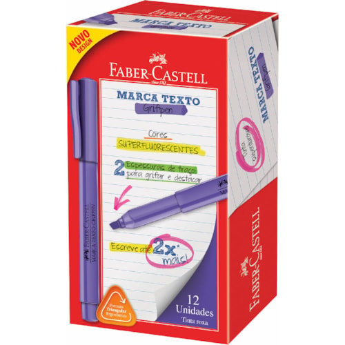 Caneta Destaca Texto Faber-Castell Roxa