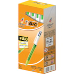 Caneta Esferográfica Bic 4 Cores Fluo 12Un