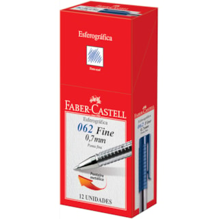 Caneta Esferográfica Faber-Castell Fine Azul