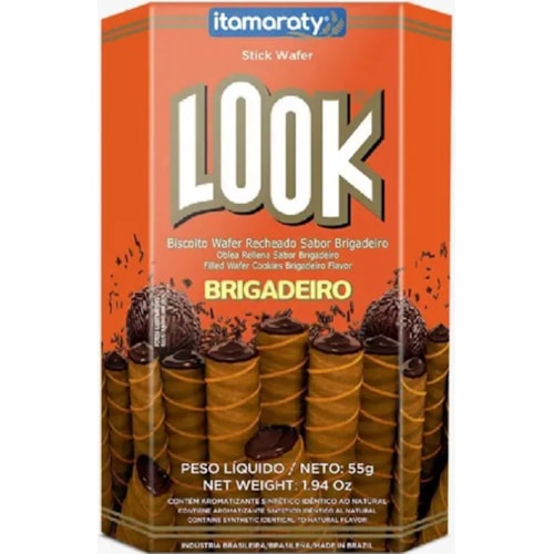 Canudinho Look Recheado Com Brigadeiro 55g - Destro