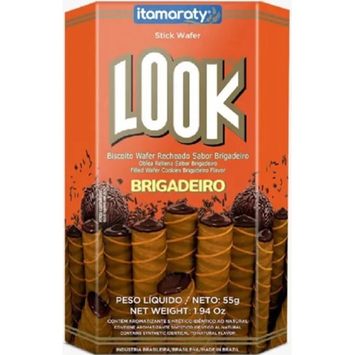 Canudinho Look Recheado Com Brigadeiro 55g