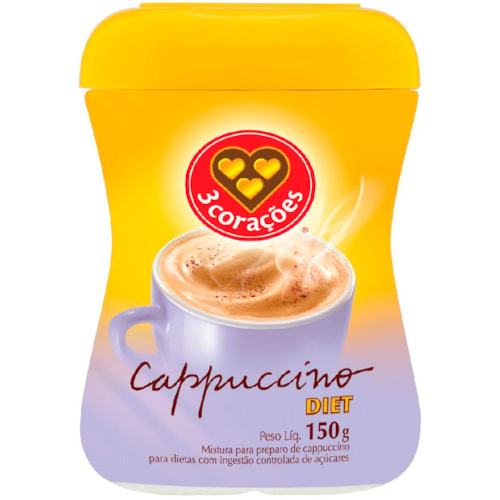 Cappuccino 3 Corações Diet 150g