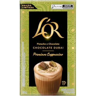 Cappuccino Lor Premium Chocolate Dubai Solúvel 156,8g