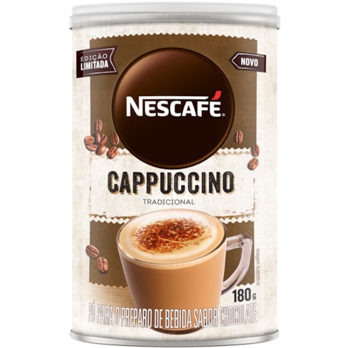 Cappuccino Nescafé Tradicional Sabor Chocolate Lata 180g