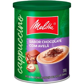 Cappuccino Solúvel Melitta Chocolate com Avelã 200g