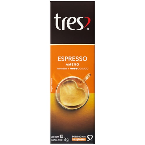 Cápsula 3 Corações Café Espresso Ameno 10x8g