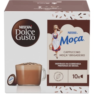 Cápsula de Cappucino Nescafé Dolce Gusto Moça Brigadeiro 170g 10Un