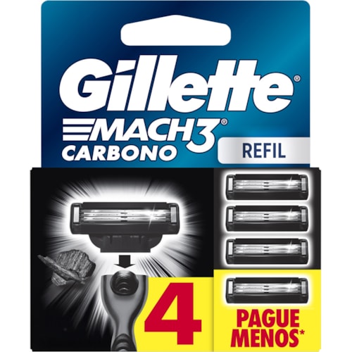 Carga GIllette Mach3 Carbono 4Un Promo