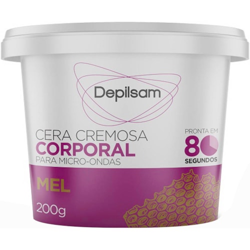 Cera Cremosa Depilatória Depilsam Mel para Microondas 200g