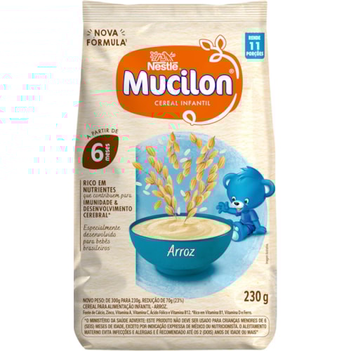 Cereal Infantil Mucilon Arroz Sachê 230g