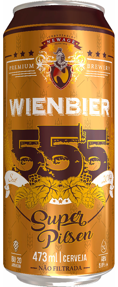 Cerveja Pilsen Wienbier 555 Lata 473ml - Destro