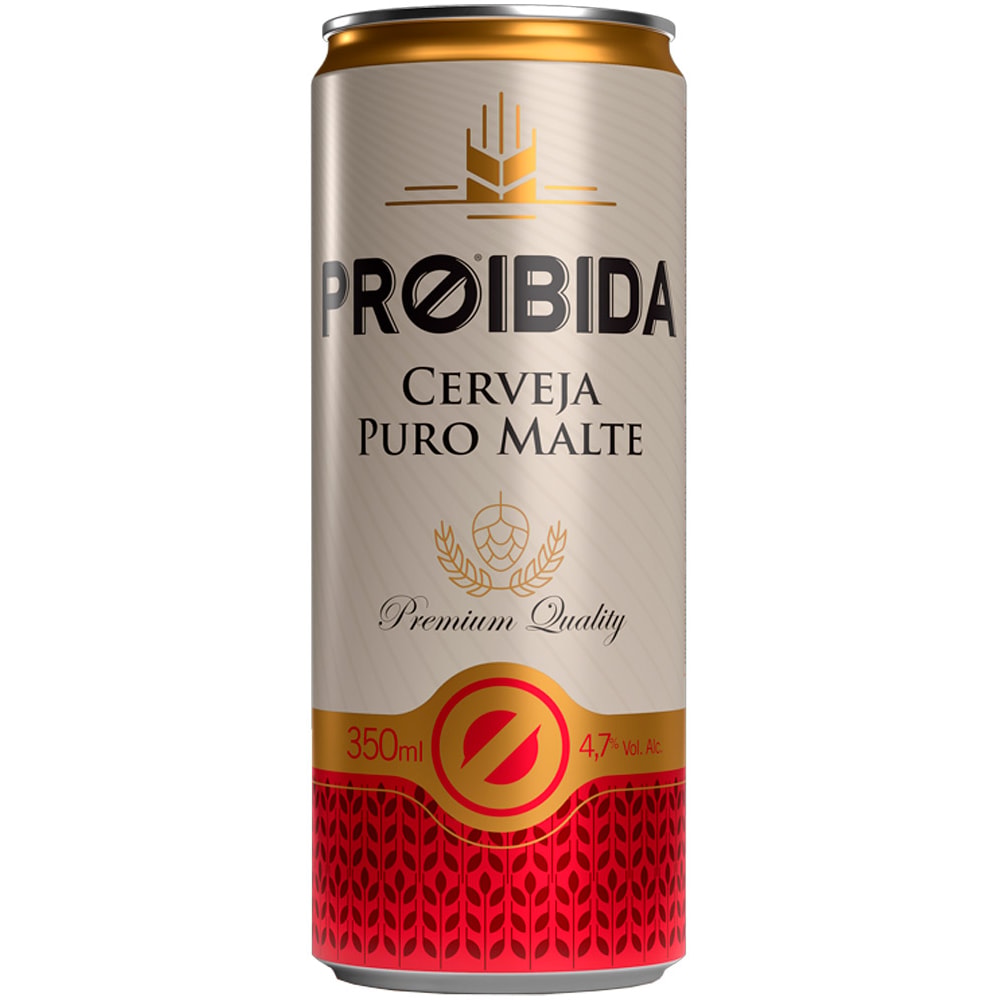 Cerveja Proibida Puro malte Lata 350ml - Destro