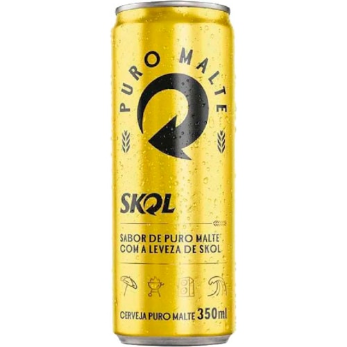 Cerveja Skol Puro Malte Lata 350ml - Destro