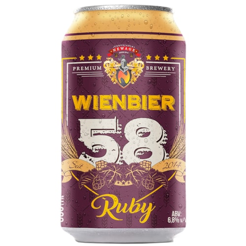 Cerveja Wienbier 58 de Vinho Tinto Lata 350ml
